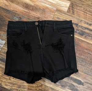 Machine Black Jean Shorts